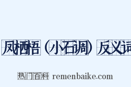 凤栖梧（小石调）反义词是什么意思的图片